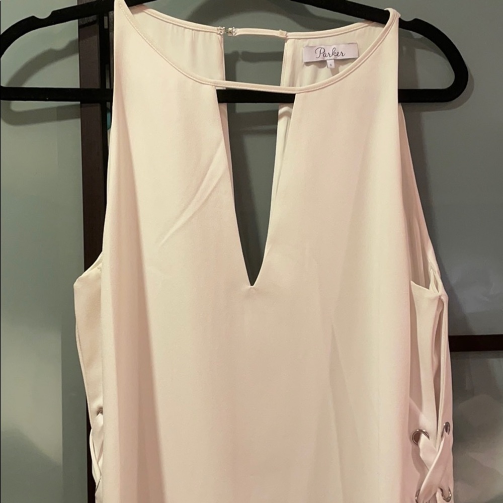 Parker White Laced Side Dress - Picture 2 of 4
